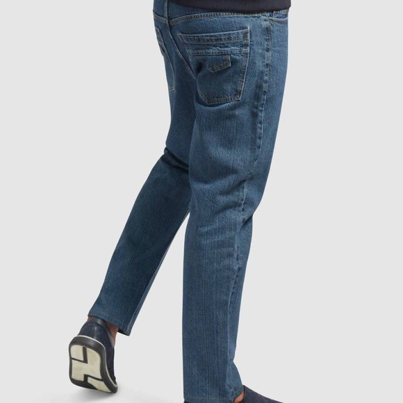 OLGYN Men’s Dark Blue Denim Pant Regular Fit - Picture 3 of 4